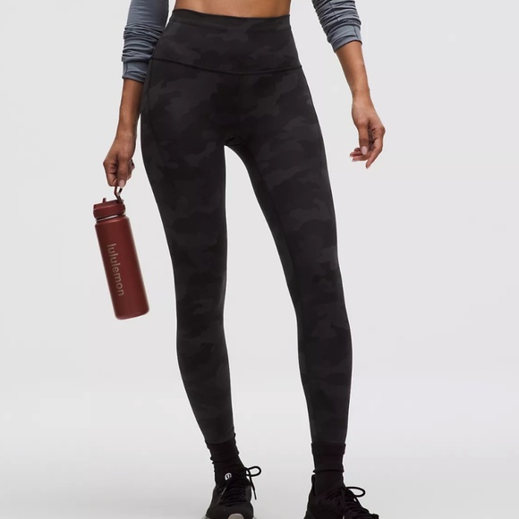 Black Camo Lululemon Wunder Train High-Rise Tight with Pockets 28" - Picture 6 of 6